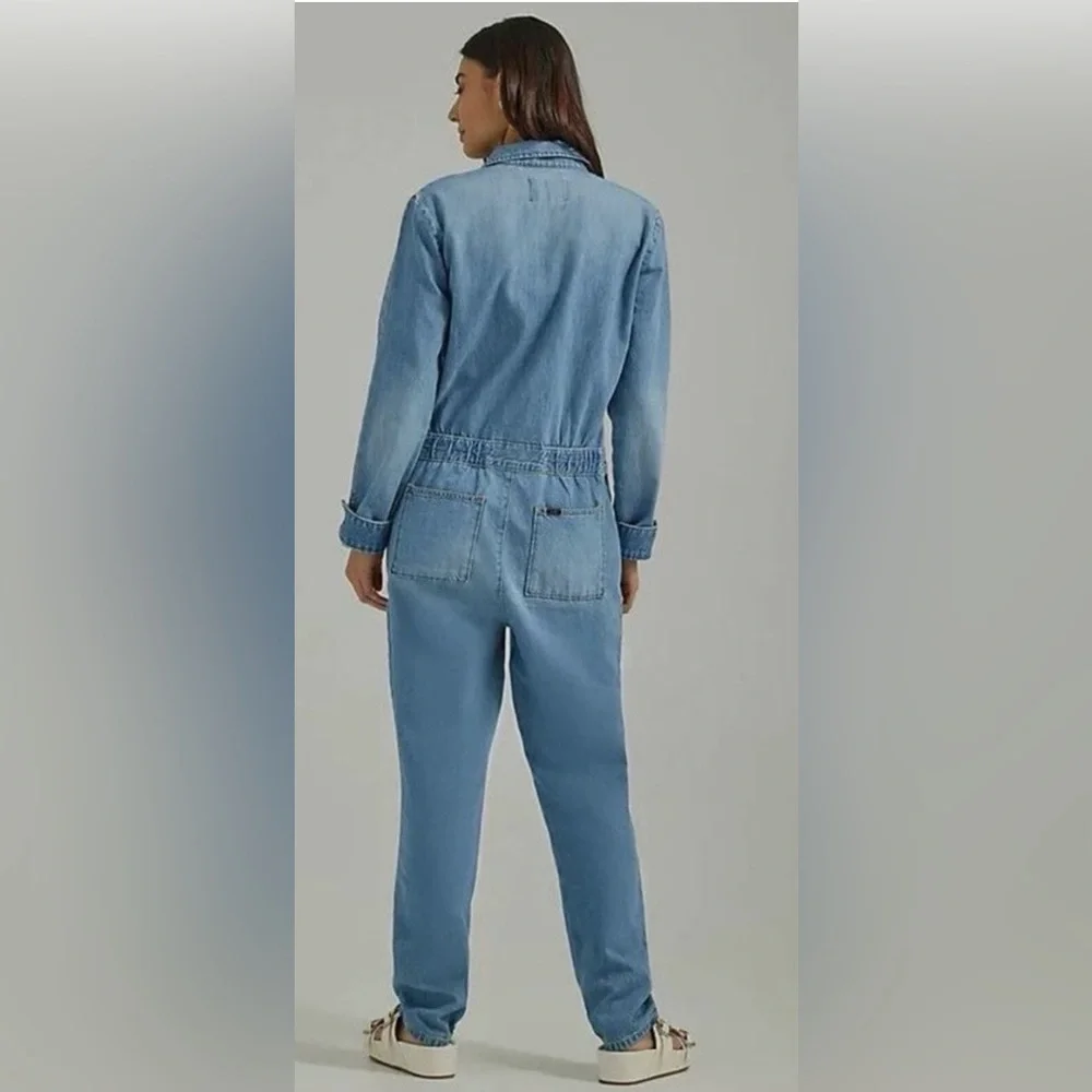 Light Blue Women’s Denim Jumpsuit Jeans - Picture 7 of 7